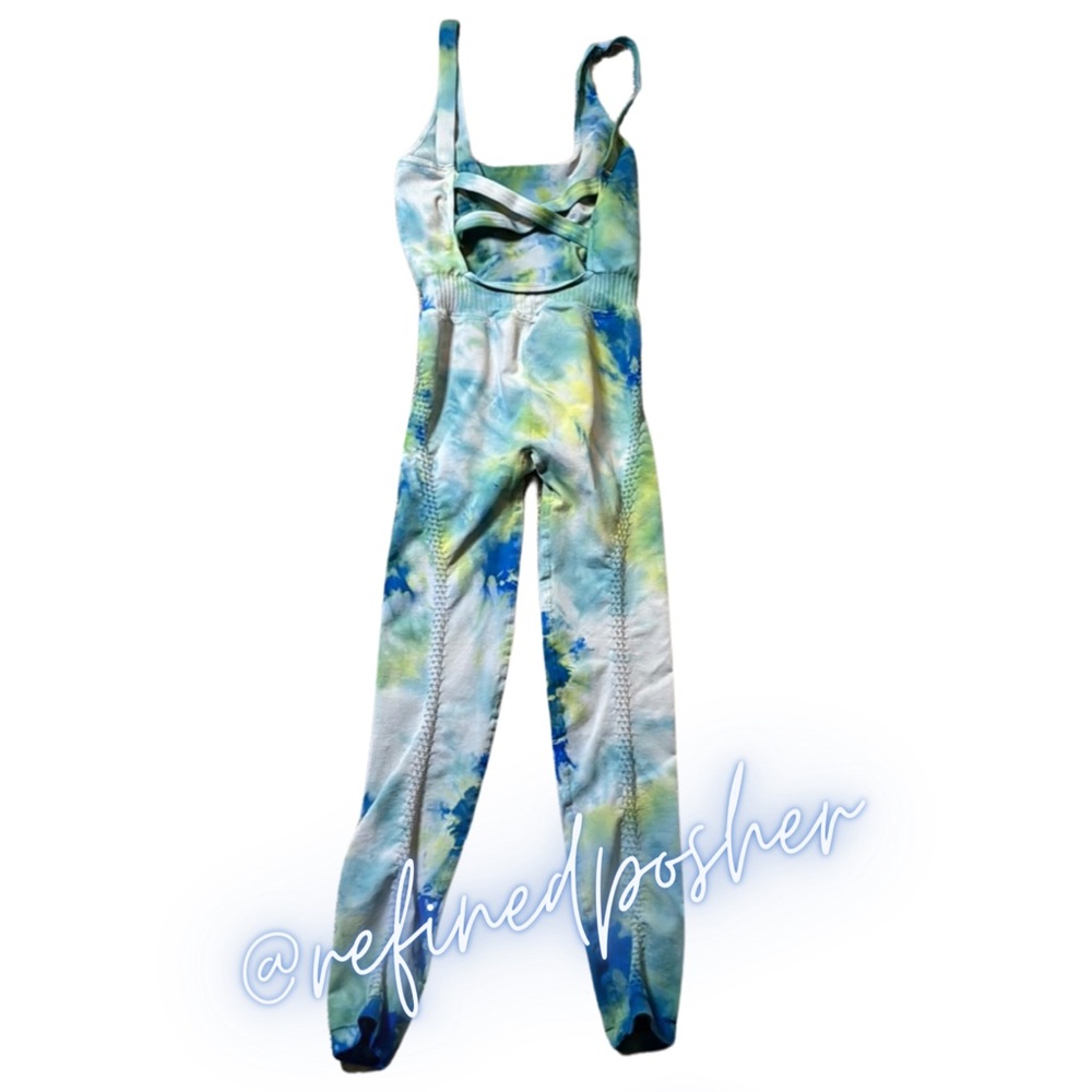Free People Movement Good Karma Onesie size XS/S NEW Iced Grey Tie Dye - Picture 4 of 6